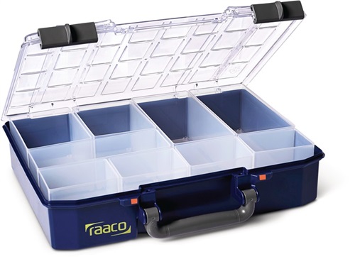 RAACO Sortimentskasten CarryLite 80 4x8-9 B337xT278xH80mm 9 Fächer blau RAACO