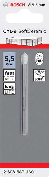 BOSCH Fliesenbohrer CYL-9 Ceramic, 5,5 x 70 mm
