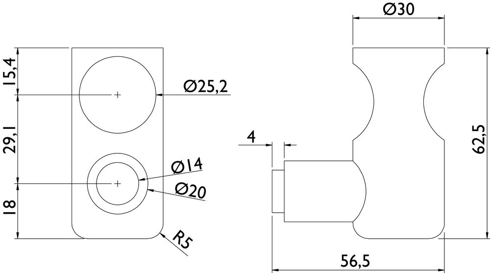 HERMAT Schienenstopper TORBOLE 9040/GEFEDERT, Edelstahl