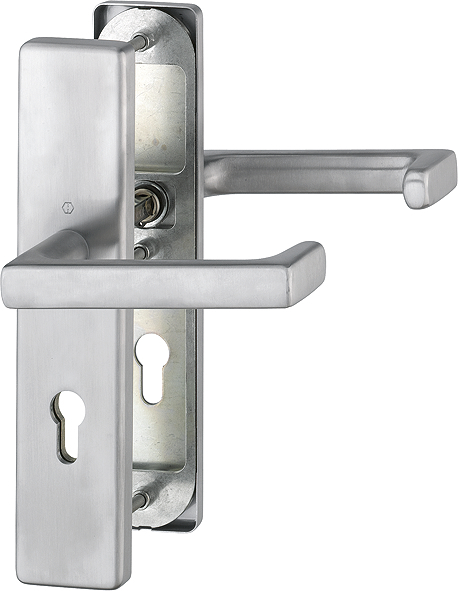 HOPPE® FH Schutz-Drückergarnitur mit Langschild Detroit FS-E1644F/2221/2210, Edelstahl, 3861228