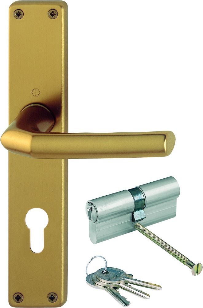 HOPPE Drückergarnitur Birmingham - Langschild Buntbart In Silber