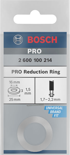 BOSCH Reduzierring für Kreissägeblätter, 25 x 16 x 1,5 mm