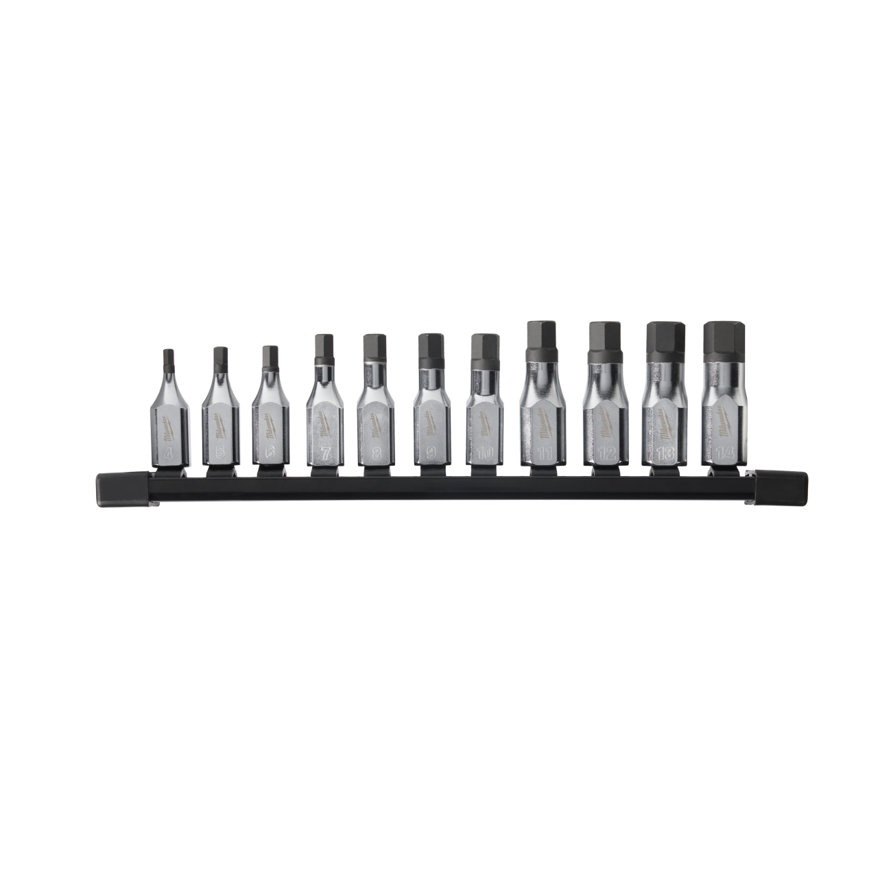 MILWAUKEE 11-teilig Innensechskant Bit-Steckschlüsseleinsatz metrisch 3/8" Set