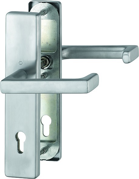 HOPPE® FH Schutz-Drückergarnitur mit Langschild Detroit FS-E1644F/2221/2210, Edelstahl, 3964631