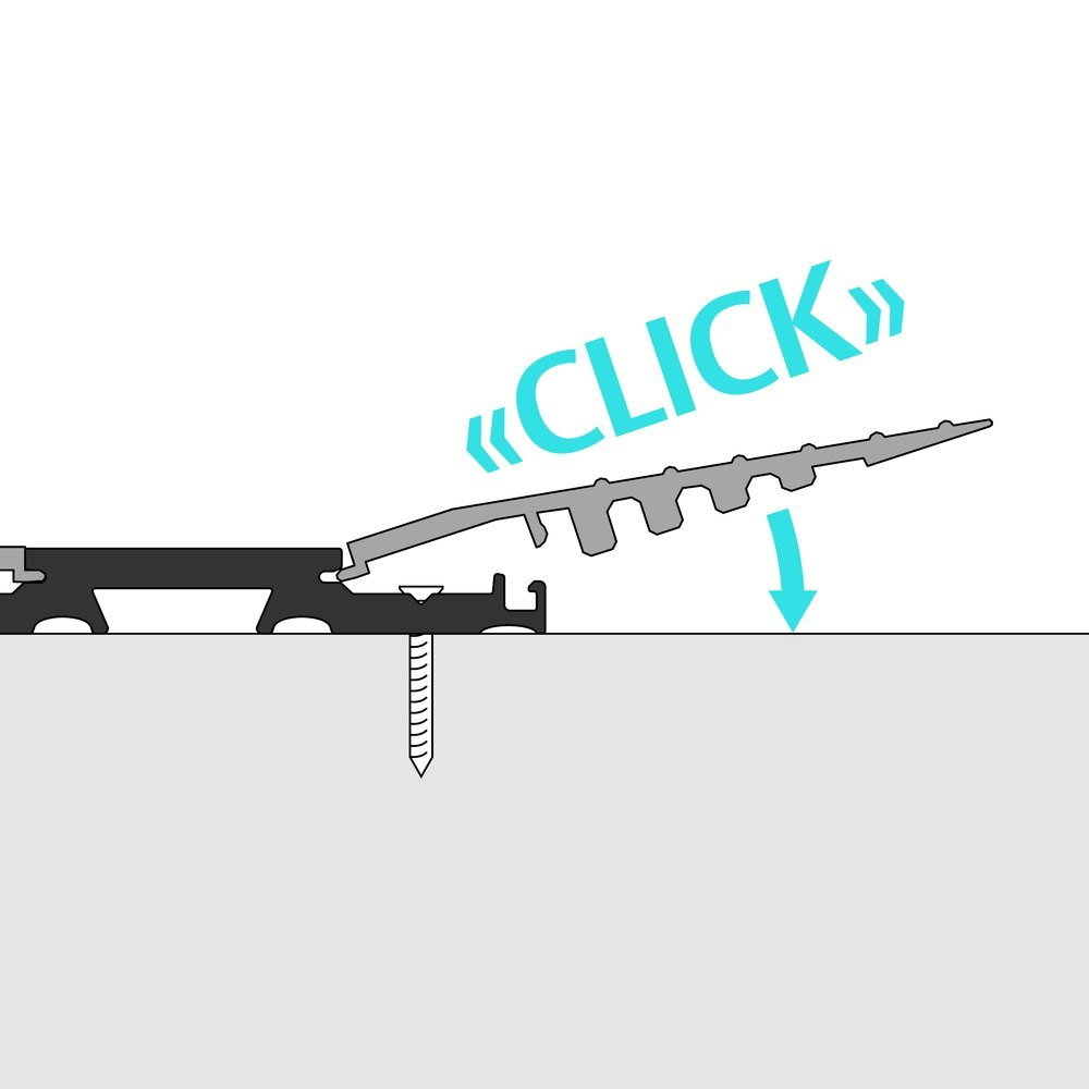 PLANET Flachschwelle F130, reduzierte Höhe, Aluminium