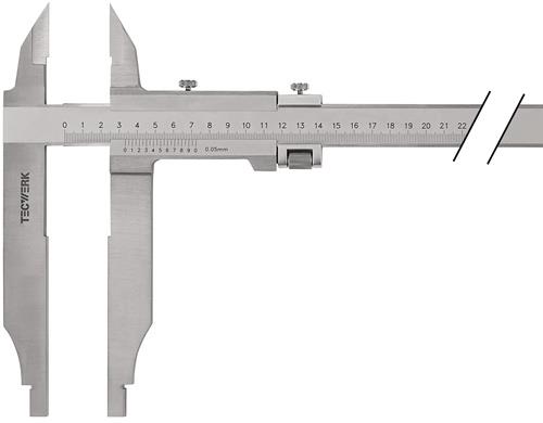 Werkstattmessschieber DIN 862 500mm m.Spitzen Schnabel-L.150mm TECWERK