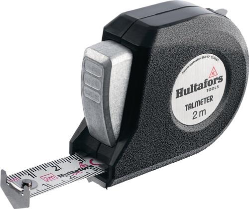 HULTAFORS Taschenrollbandmaß Talmeter L.2m B.16mm mm/cm EG II ABS Messlasche HULTAFORS