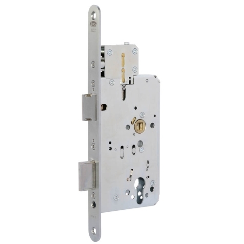 BKS Panik-Einsteckschloss für einflügelige Türe mit Obenverriegelung B-2336, rund, 9/72 mm, Edelstahl