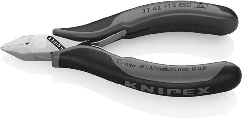 KNIPEX Elektronikseitenschneider L.115mm Form 4 Facette nein spiegelpol.KNIPEX
