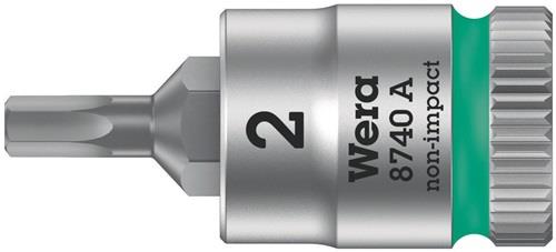 WERA Schraubendrehereinsatz 8740 A 1/4 Zoll i6-KT.SW 2,0mm L.28mm WERA