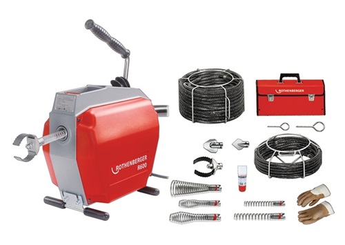 ROTHENBERGER Rohrreinigungsmaschine R 600 Set 230/50 V/Hz 467min-¹ 690 W f.Rohr-D.20-150mm