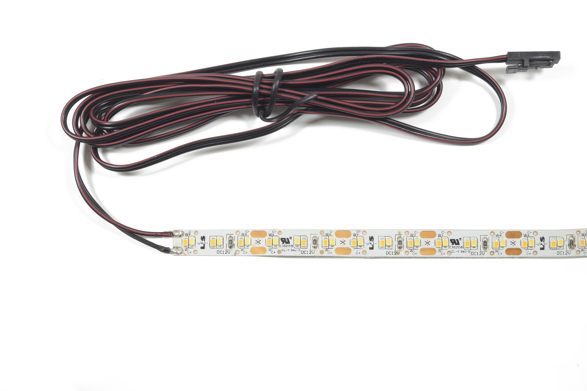 L&S LED-Band 120+120LEDs/m (2216), 2700-6500K, 3+3LEDs/25mm, 12VDC, 7,2W/m, 8mmx5m, IP20, Tudo 1,8m Zu