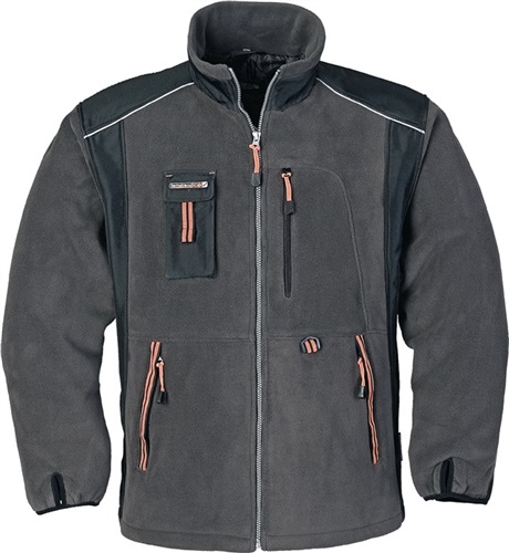 TERRATREND Fleecejacke Gr.L dunkelgrau/schwarz/orange TERRATREND