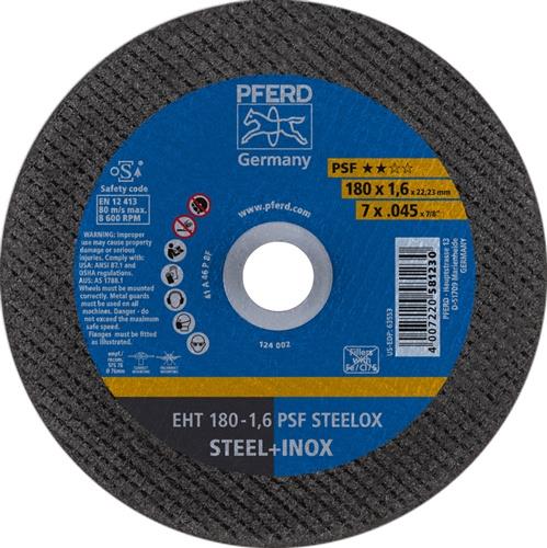 PFERD Trennscheibe PSF STEELOX D180x1,6mm ger.INOX Bohr.22,23mm PFERD