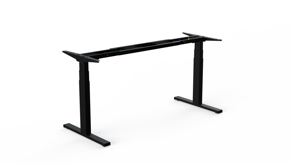 Veyhl Tischgestell Evotec 3D eckig, Powertc max. 140 kg, 650 mm Hub, RAL 9011 graphitschwarz