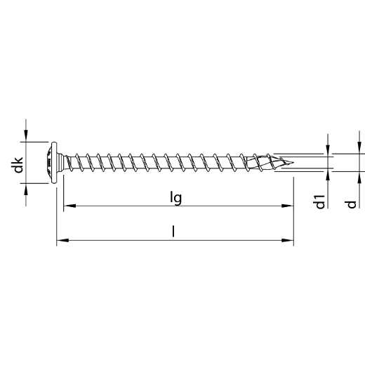 HECO TOPIX-plus A2 8,0 x 40, Tellerkopf, T-Drive, Vollgewinde, blank, gleitbeschichtet