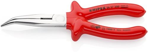 KNIPEX Flachrundzange L.200mm Form 2 40Grad gew.VDE tauchisol.KNIPEX