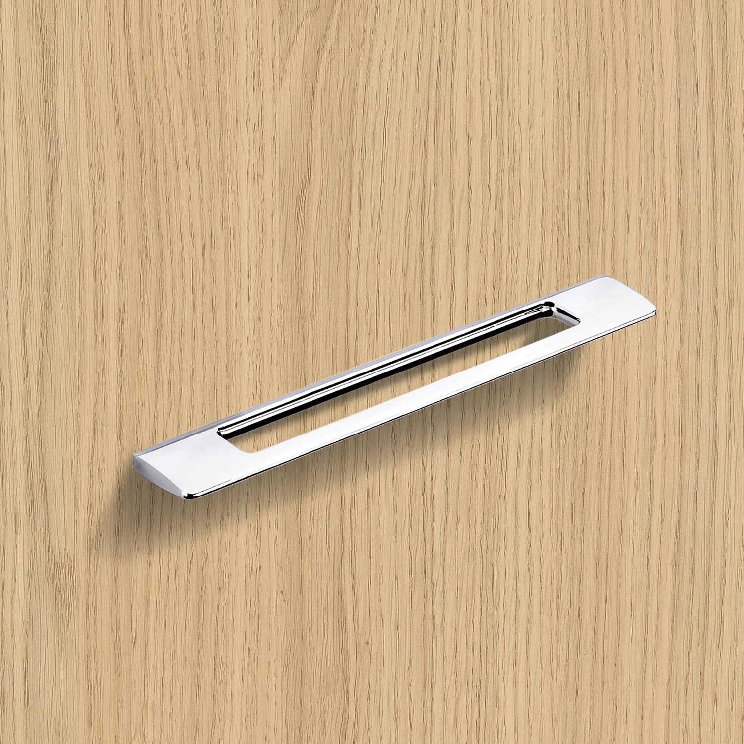 HETTICH Griff Nubia, •–• 192 / 352 mm, L 437 mm, B 8 mm, H 35 mm, Verchromt glanz, 9106169