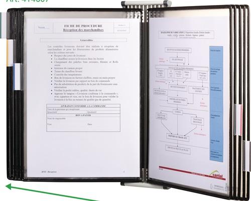 TARIFOLD Wandhalter 10 Sichttafeln schwarz lackiertf.A4 TARIFOLD TARIFOLD Wandhalter 10 Sichttafeln schwarz lackiertf.A4 TARIFOLD