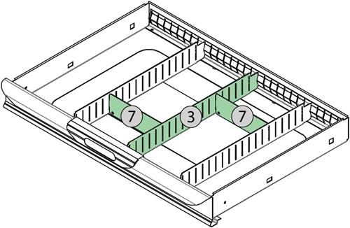 PROMAT Schubladenunterteilungsmaterial 3-tlg.Erweiterungsset 3 PROMAT