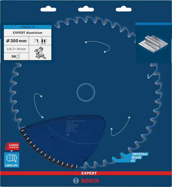 BOSCH Kreissägeblatt Expert for Aluminium, 300 x 30 x 2,8 mm, 96
