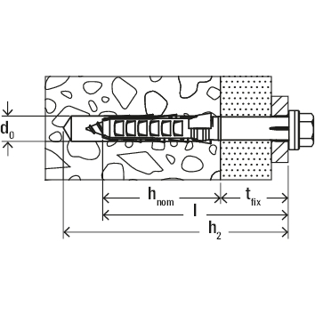 FISCHER Langschaftdübel SXR 10x60 FUS R