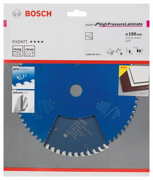 BOSCH Kreissägeblatt Expert for High Pressure Laminate, 190 x 20 x 2,6 mm, 56