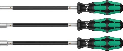 WERA Schlauchklemmenschraubendrehersatz 391/3 3-tlg.Kraftform flex.WERA