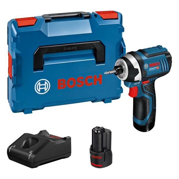 BOSCH Akku-Drehschlagschrauber GDR 12V-105, mit 2 x 2.0 Ah Li-Ion Akku, L-BOXX