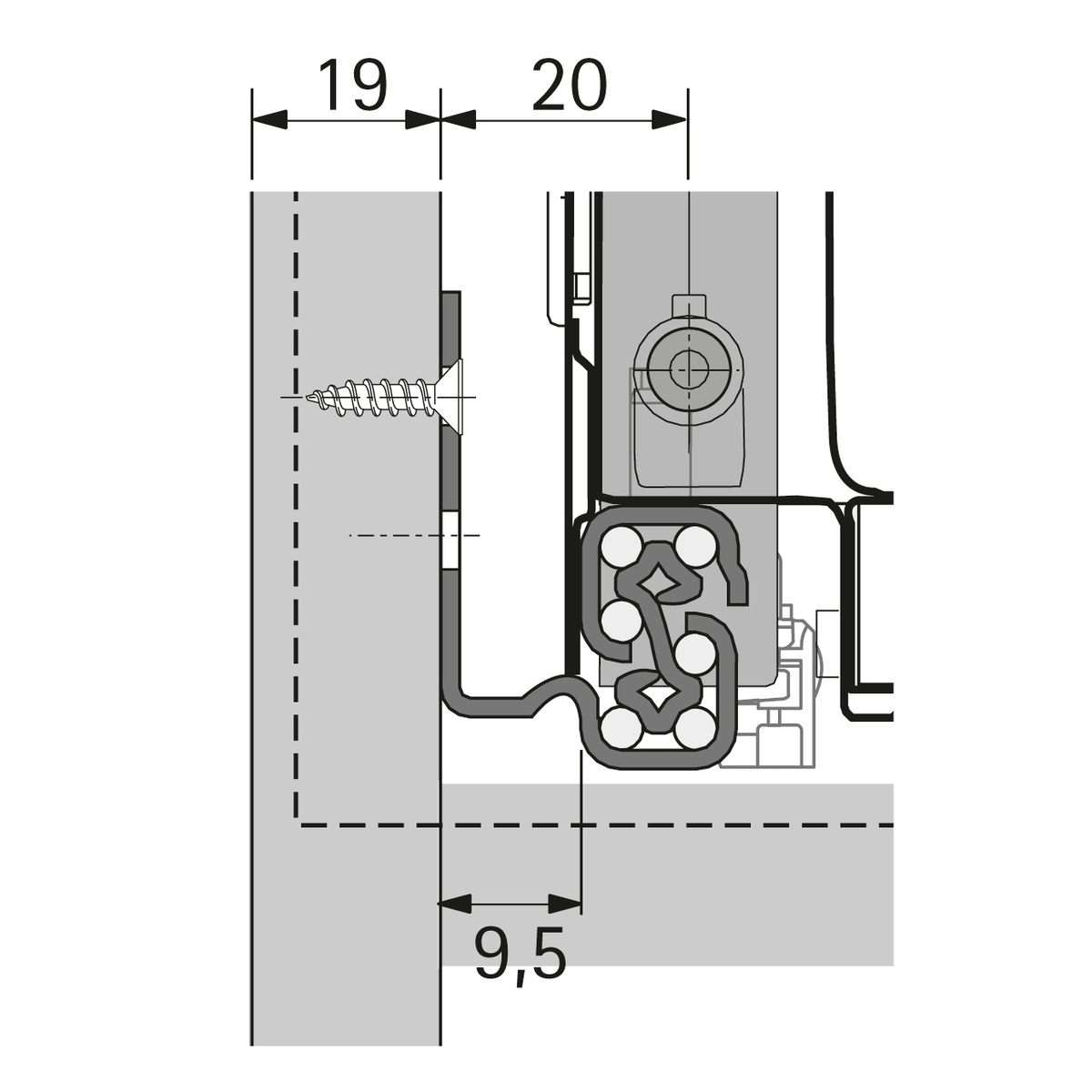 HETTICH Quadro V6 Silent System, 470 mm, EB 10,5 mm, links und rechts, 9307659 HETTICH Quadro V6 Silent System, 470 mm, EB 10,5 mm, links und rechts, 9307659