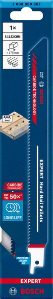 BOSCH EXPERT ‘Hard Nail Pallets’ S 1122 CHM Säbelsägeblatt, 1 Stück. Für Säbelsägen