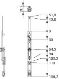 WINKHAUS Anschlussschiene AR 7/OR-A, Stahl,
