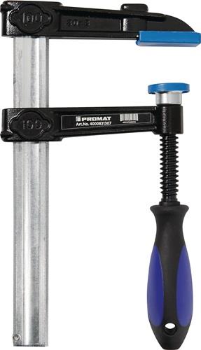 PROMAT Temperguss-Schraubzwinge Spann-W.120mm A.65mm 3K-Griff 22x6mm PROMAT