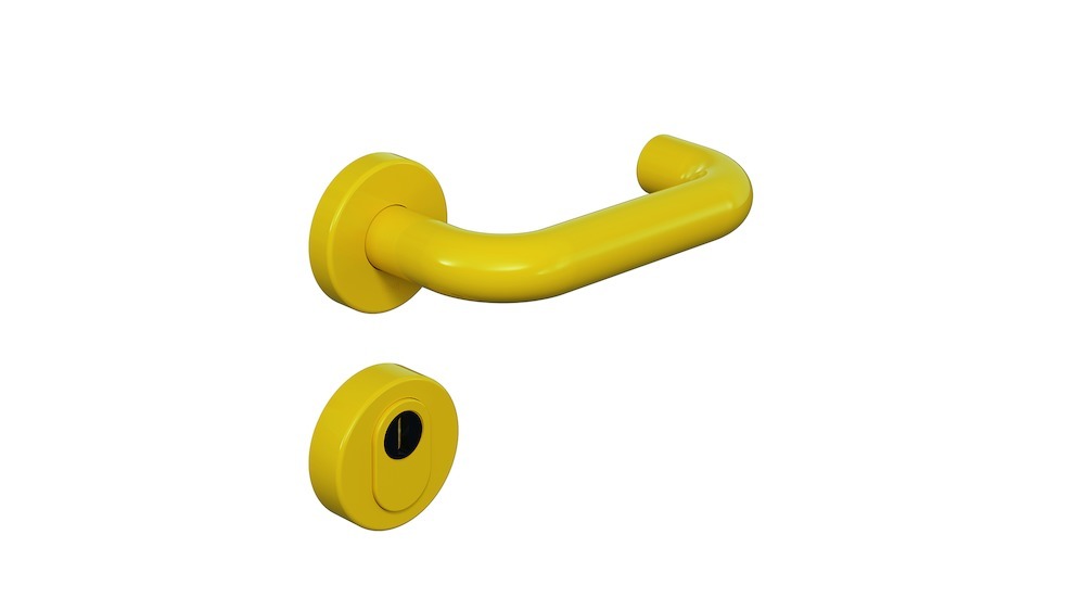 HEWI Schutz-Drücker-Halbgarnitur mit Rosetten 111R23.130, VK 8 mm, Polyamid, 111R23.130 18