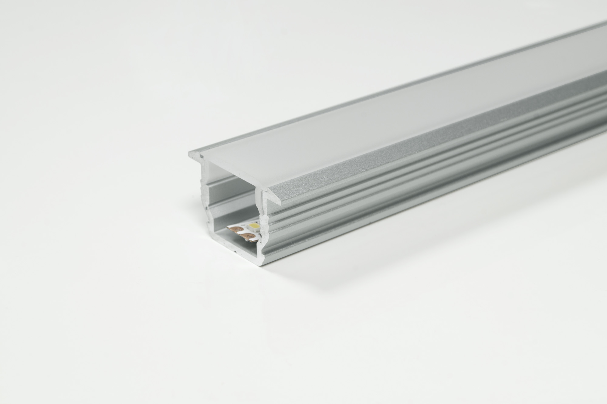 L&S LED Leuchtenprofil Manila IV 22x14 Einbau Aluminium EV1 L:2500 mm