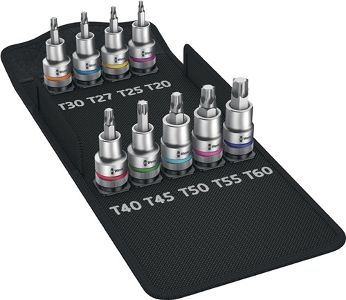 WERA Steckschlüsselsatz 8767 C TX HF 1 9-tlg.1/2 Zoll T 20 -T60 WERA WERA Steckschlüsselsatz 8767 C TX HF 1 9-tlg.1/2 Zoll T 20 -T60 WERA
