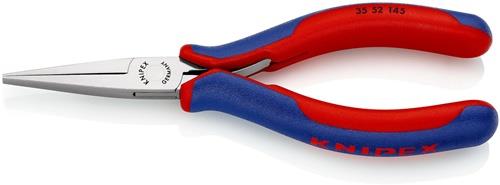 KNIPEX Elektronik-Greifzange Gesamt-L.145mm flachbreite Backen Form 5 Mehrkomp.-Hüllen