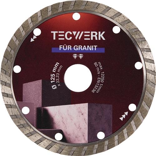 TECWERK Diamanttrennscheibe GRANIT D.230mm Bohr.22,23mm Seg.-H.7mm Seg.-S.2,6mm