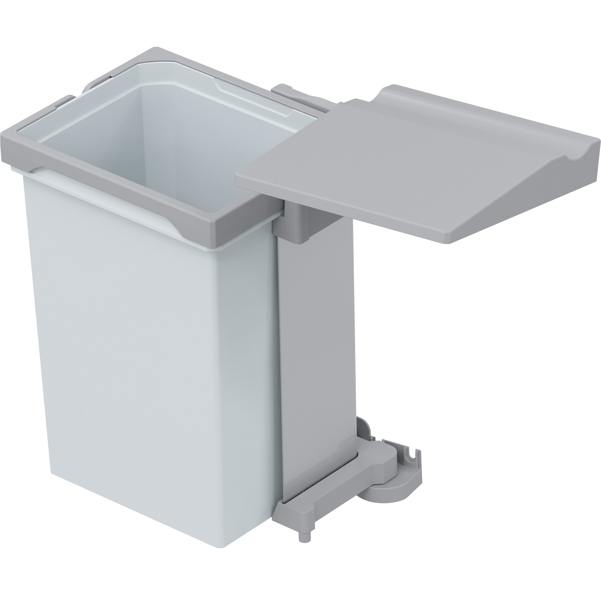 Einbau-Abfallsammler Set, ENVI-SINGLE, 400er, 1x10 l, verkehrsgrau RAL 7042 Vauth Sagel