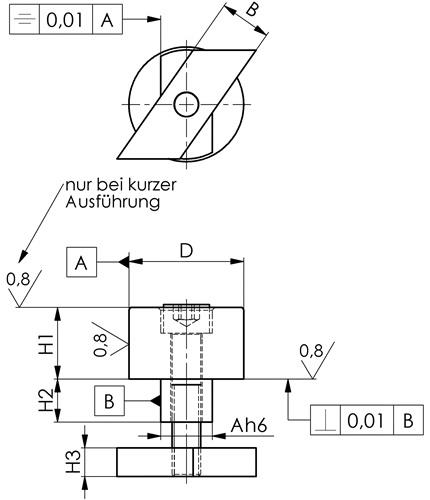 AMF Anschlagstück Nr.6328 Nut 18mm lang A.-L.50mm AMF