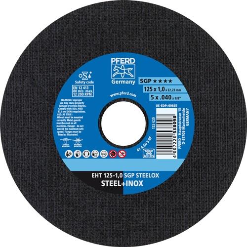 PFERD Trennscheibe SGP STEELOX D125x1mm ger.INOX Bohr.22,23mm PFERD