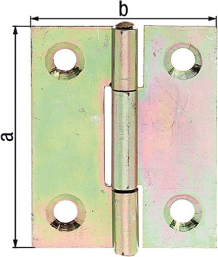 GAH Scharnier H.51mm B.37mm S.1mm STA galv.gelb verz.halbbreit GAH