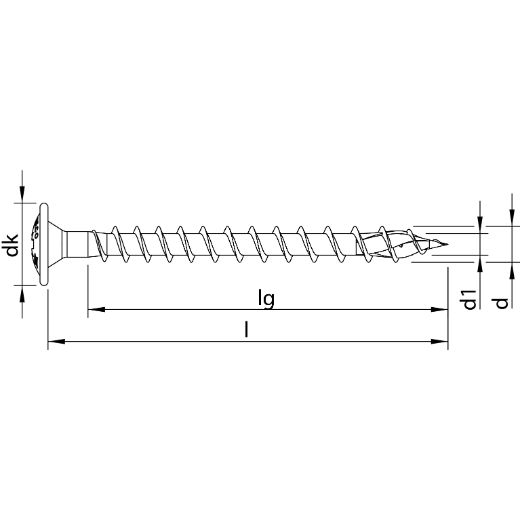 HECO TOPIX-plus 3,0 x 35, Rückwandschraube, Pozi-Drive, Variables Vollgewinde, verzinkt blau, A3K