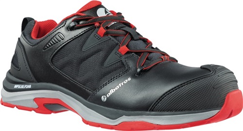 ALBATROS Sicherheitsschuh ULTRATRAIL BLACK Low Gr.40 schwarz/rot Leder