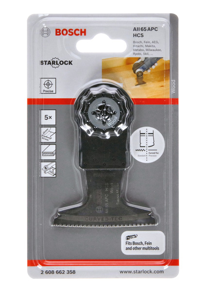 BOSCH HCS Tauchsägeblatt AII 65 APC Wood, 40 x 65 mm, 5er-Pack