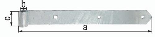 GAH Ladenband B.45mm L.600x45mm S.5mm STA TZN D.16mm rd GAH