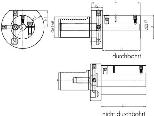 PROMAT Werkzg.h.E2 S DIN 69880 Typ B Spann-D.25mm VDI30 z.Bohrstangen PROMAT