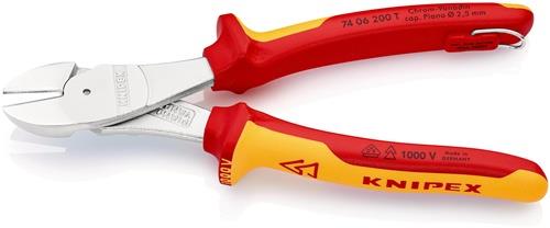 KNIPEX Kraftseitenschneider L.200mm VDE Form 0 m.Öse