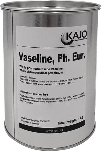 KAJO Vaseline 1kg weiß DAB10 (dt.Arzneimittelbuch) Dose KAJO