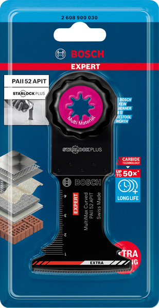 BOSCH EXPERT MultiMax PAII 52 APIT Blatt für Multifunktionswerkzeuge, 52 mm. Für oszillierende Multifunktionswerkzeuge